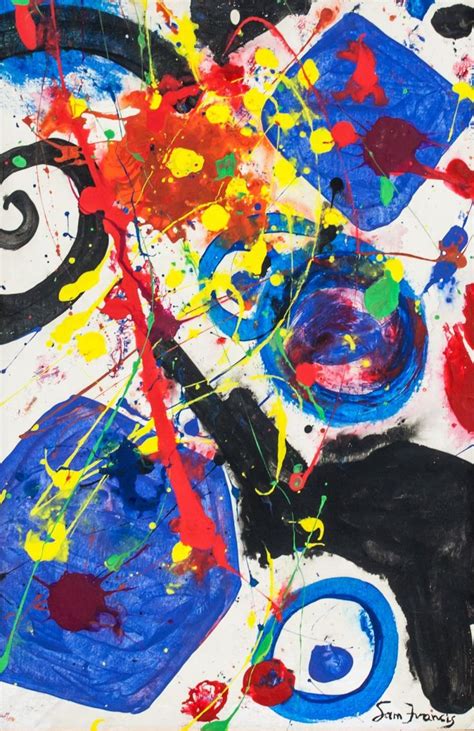 Sold At Auction Sam Francis Sam Francis American Abstract Oil On