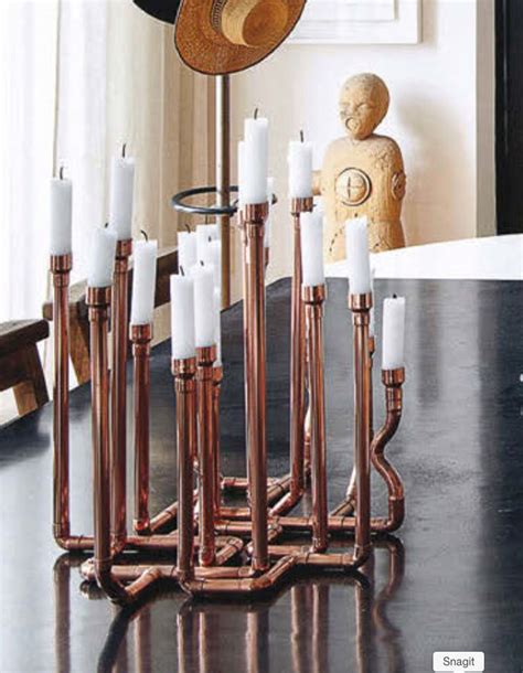 Copper Pipe Candelabra Candelabra Taper Candle Copper Pipe