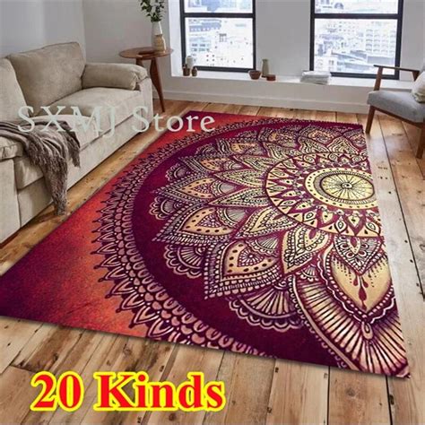 Bohemian Mandala Area Rug Carpet Flower Floral Corridor Hallway Door