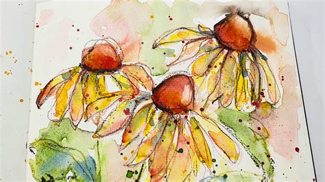 Loose Watercolor Flowers Video Tutorial For Beginners Susanne Rose Art
