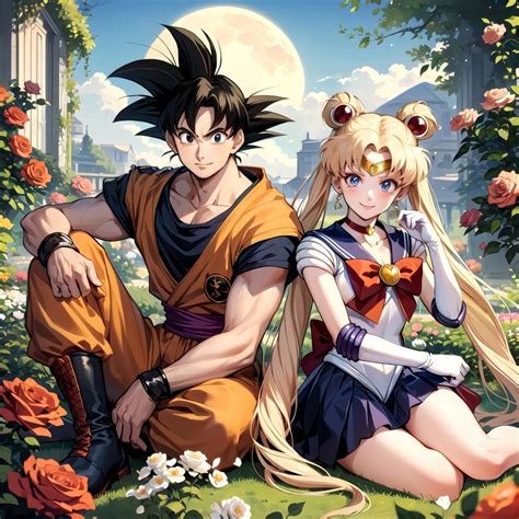 Goku and sailor moon by Ruxinzy on DeviantArt