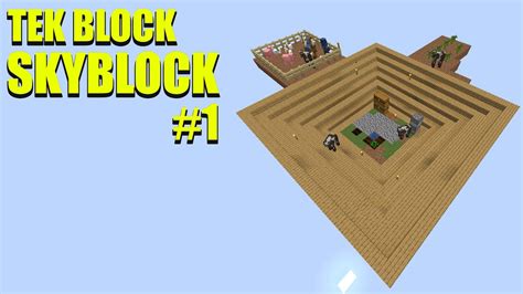 Minecraft Tek Blok Skyblock B L M Youtube