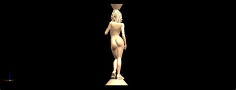 3D Printed Naked Girl With Vase On Top 02 By Miketon Mike Pinshape