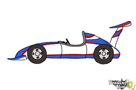 Race Car Drawing For Kids Easy - Goimages Bay