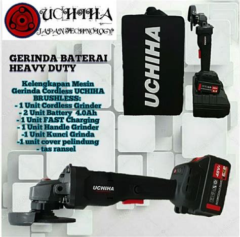 Jual Mesin Gerinda Baterai Cordless Angle Grinder Uchiha Japan Di Lapak