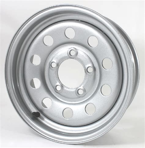 X Silver Modular Steel Trailer Wheel X