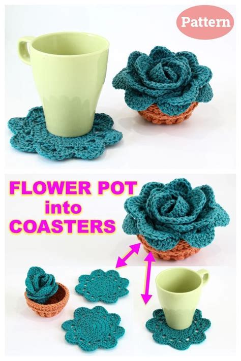 6 Surprise Plant Pot Coaster Set Crochet Patterns Artofit