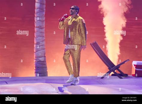 Puerto Rican Rapper Bad Bunny Performs During His World S Hottest Tour