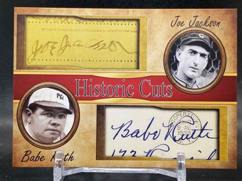Babe Ruth Shoeless Joe Jackson Custom ACEO Historic Cuts Etsy