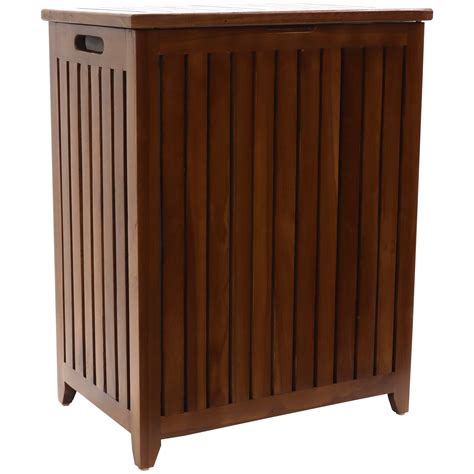 Redmon Genuine Teak Full Sized Laundry Hamper