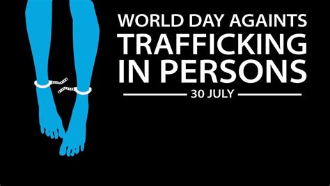 World Day Against Trafficking In Persons July Th Vector Image