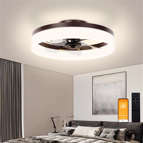 Volisun Low Profile Ceiling Fans With Lights And Remote 157in Modern