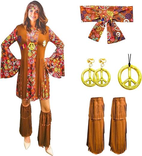 Amazon Atamet Women S S Hippie Costume Outfits Hippy Clothes