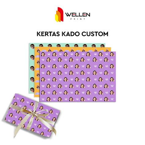 Jual Wellen Print Cetak Kertas Kado Custom Foto Muka Dan Tulisan