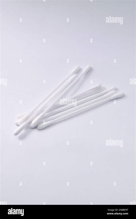 Cotton Buds Isolated On A White Background Group Of Cotton Buds Stock