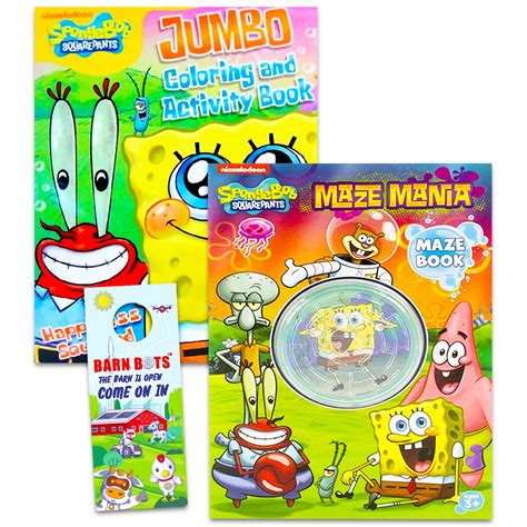 Nick Jr Spongebob Squarepants Coloring And Activity Book Set 2 Books ~ 96 Pgs On Ebid United