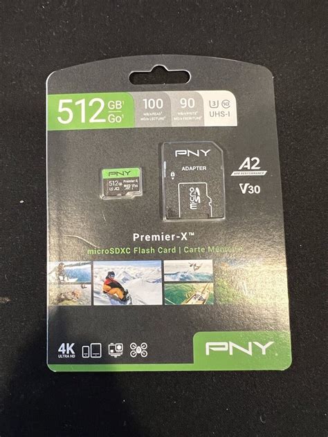 Pny Gb Premier X Class U V Microsdxc Flash Memory Card Black