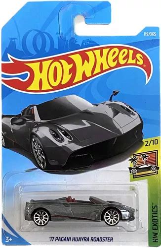 Hot Wheels 17 Pagani Huayra Roadster Gris 2 10 Meses Sin Interés