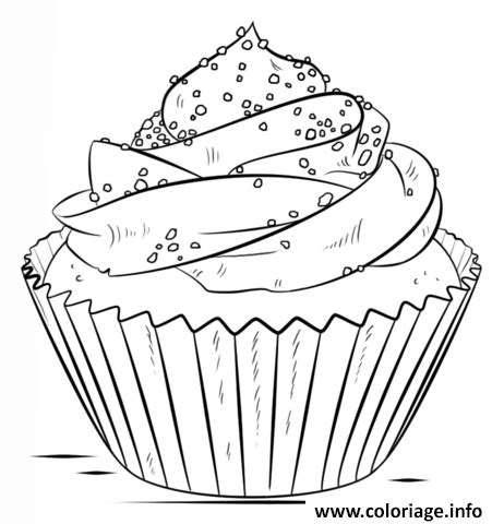 Coloriage Cupcake Chocolat Dessin