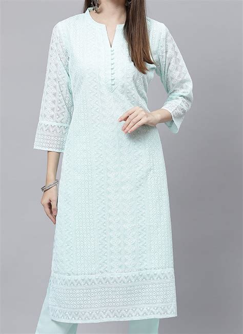 Buy Indian Ethnic Clothing Work Green Kurta Sets