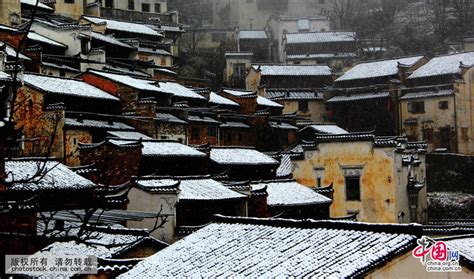 江西婺源：古村雪景韵味美 组图 图片中国中国网