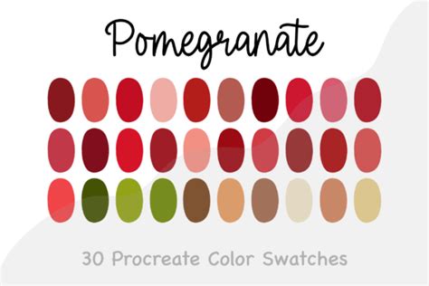 Pomegranate Procreate Color Palette Graphic By Picto Graphy