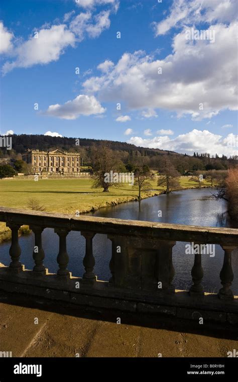 Chatsworth House And River Derwent Chatsworth Estate Derwent Valley