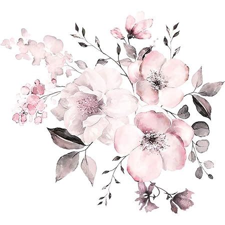 Amazon De Wandsticker U Aquarell Wandtattoo Vintage Blumenranke In