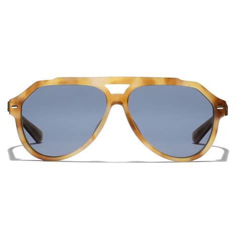 Dolce And Gabbana Lusso Sartoriale Sunglasses Tortoiseshell Yellow Dark Blue Dolce And Gabbana