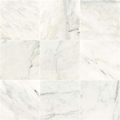 Msi Arabescato Carrara 12 In X 12 In Polished Marble Floor And Wall