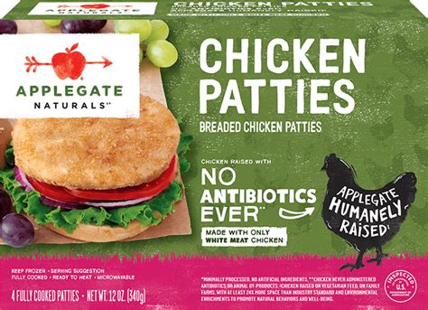 Products Breaded Chicken Natural Chicken Patties Applegate Ph