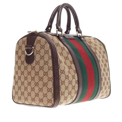 Gucci Vintage Web Original Gg Canvas Boston Bag Literacy Basics