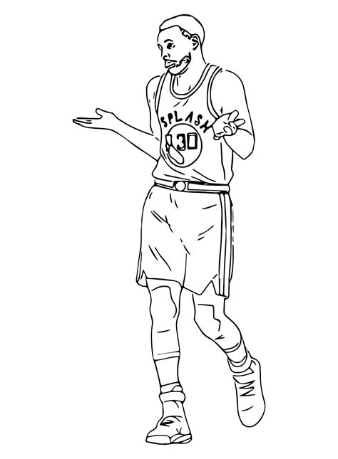 Stephen Curry Coloring Pages Printable for Free Download