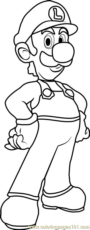 Luigi Coloring Page Free Super Mario Coloring Pages