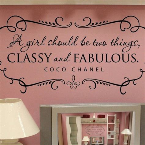 A Girl Should Be Two Things Classy And Fabulous Wall Decal Etsy