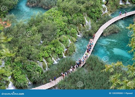 Walking Path in the Plitvice Lakes National Park Editorial Image - Image of plitviaka, holiday ...