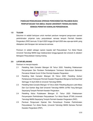 SOP Pinjaman Buku UITM PDF