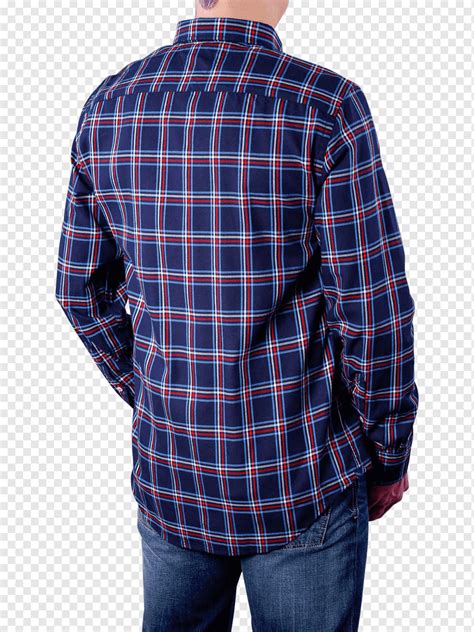 Tartan Vestido Camisa Azul Cobalto Ombro Camisa Azul L Tartan Png