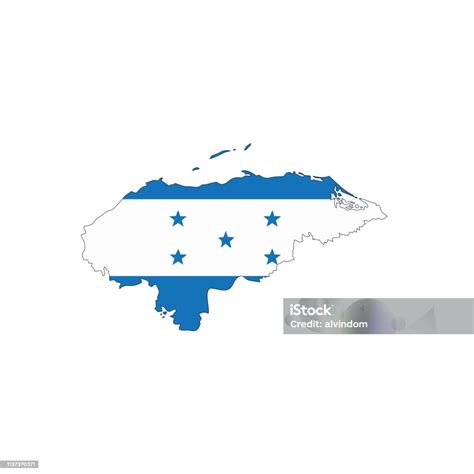 Vetores De Mapa Com A Bandeira De Honduras E Mais Imagens De Abstrato Abstrato Arte Bandeira