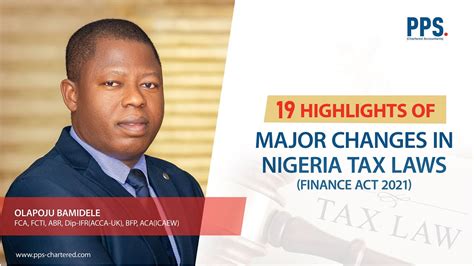 Highlights Of Major Changes In Nigeria Tax Laws Finance Act