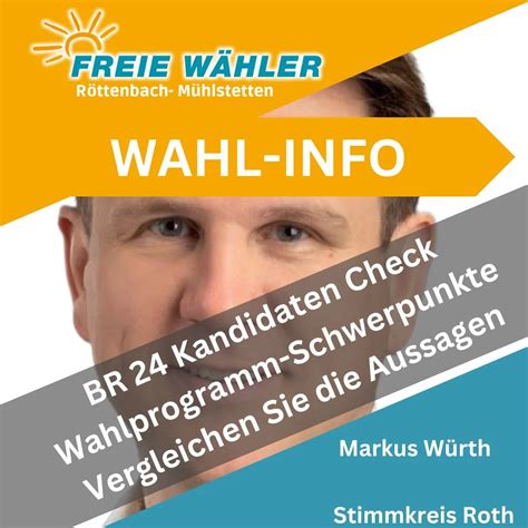 Markus W Rth Der Kandidat Der Freie W Hler F R Den Stimmkreis Roth