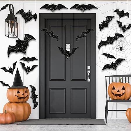 Amazon 56 PCS Large Halloween Bats Decorations Bats Wall Decor