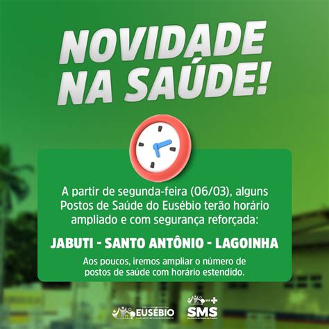 Prefeitura De Eus Bio Amplia Hor Rio De Funcionamento De Tr S Postos De