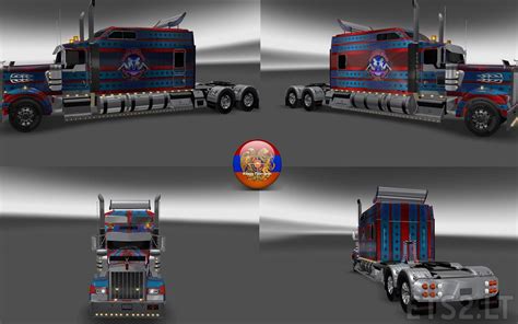 Kenworth W900 Long Metallic Long Style 6 7 8 Style Skins ETS2 Mods