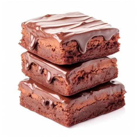 Premium Ai Image Delicious Chocolate Dipped Brownies High Quality