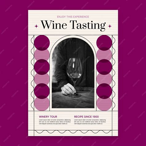 Premium Vector Flat Design Wine Tasting Poster