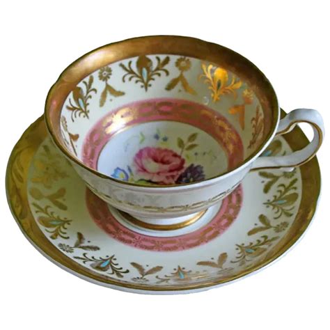 Porcelain Royal Grafton Tea Cup And Saucer With Scalloped Gold Rim And