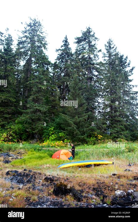 Camping on Admiralty Island, Alaska Stock Photo - Alamy