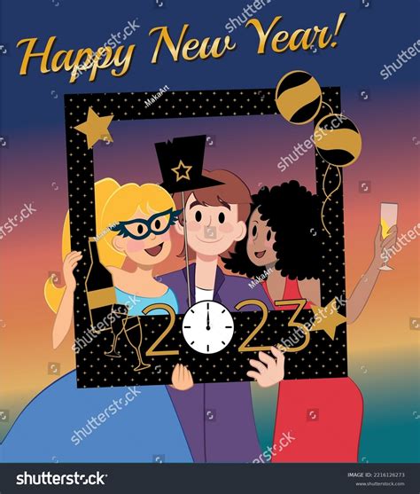 Poster New Year 2023 Stock Vector (Royalty Free) 2216126273 | Shutterstock