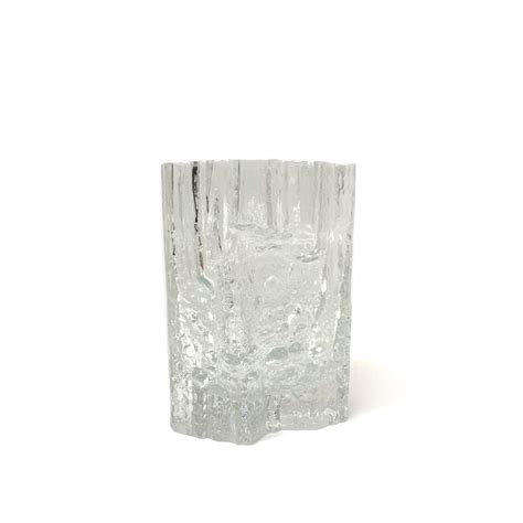 Tapio Wirkkala Iittala Pinus Vase Finnish Finland Signed Clear Art Glass Glacier Mid Century